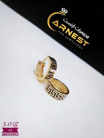 حلق ذهب عيار 18 من NA