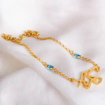 كوليه بالاسم ذهب عيار 18