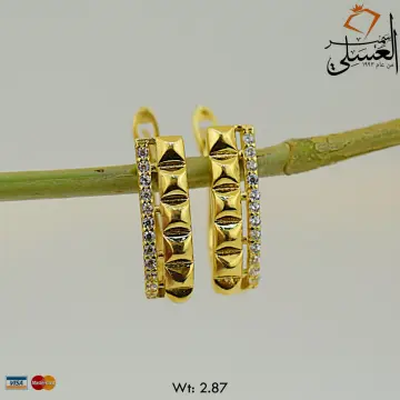 حلق ذهب عيار 18 من ايجيبت جولد Egypt gold