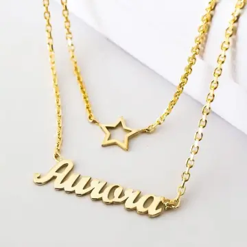 كوليه بالاسم ذهب عيار 18