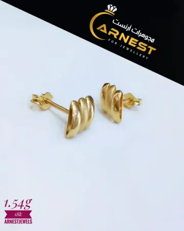 حلق ذهب عيار 18 من اندريا وجورج Andrea&George
