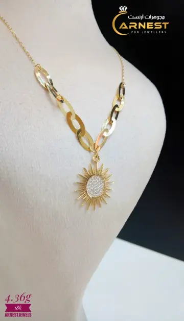 كوليه ذهب عيار 18 من كينج جولد King gold