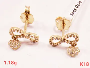 حلق ذهب عيار 18 من كينج جولد King gold