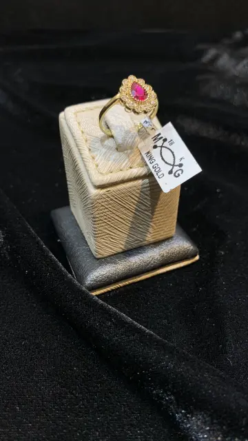 خاتم ذهب عيار 18 من كينج جولد King gold