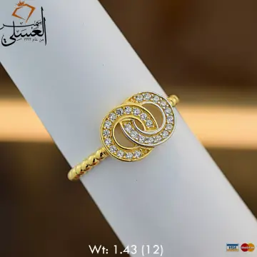 خاتم ذهب عيار 18 من كينج جولد King gold
