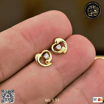 حلق ذهب عيار 18 من DJM