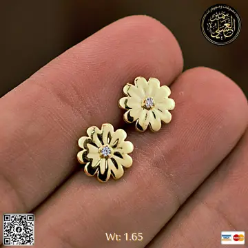 حلق ذهب عيار 18 من DJM