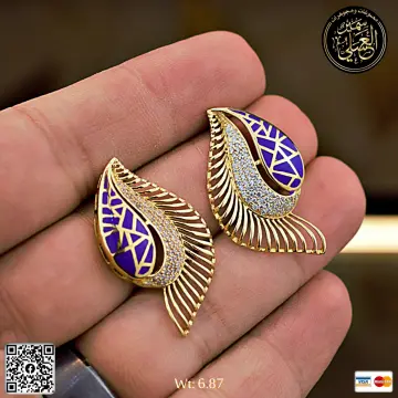 حلق ذهب عيار 18 من DJM