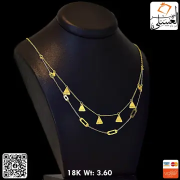 كوليه ذهب عيار 18 من كينج جولد King gold