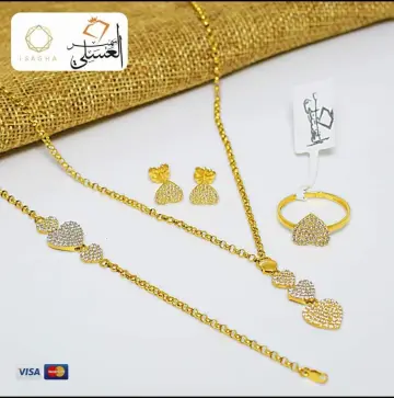 طقم كامل ذهب عيار 18 من كينج جولد King gold