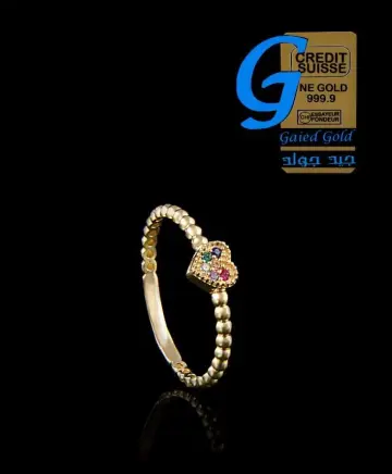 خاتم ذهب عيار 18 من جيد جولد Gaied Gold