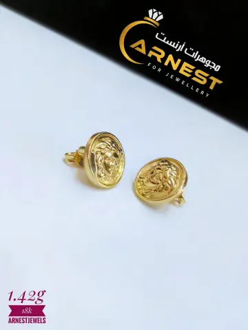 حلق ذهب عيار 18 من اندريا وجورج Andrea&George