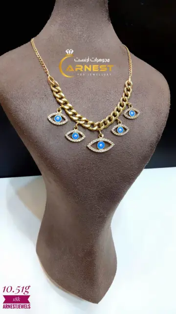 كوليه ذهب عيار 18 من كينج جولد King gold