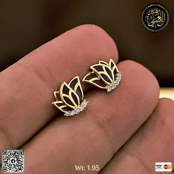 حلق ذهب عيار 18 من DJM
