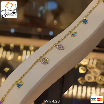 انسيال ذهب عيار 18 من اللؤلؤة El Loaloa