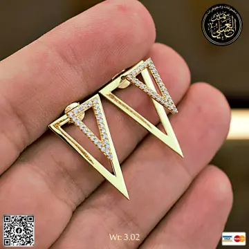 حلق ذهب عيار 18 من DJM