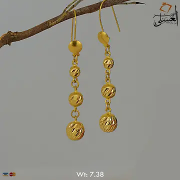 حلق ذهب عيار 21