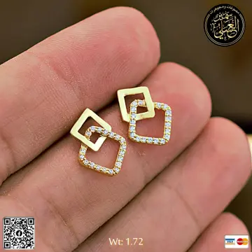 حلق ذهب عيار 18 من DJM