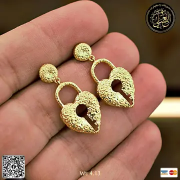 حلق ذهب عيار 18 من DJM