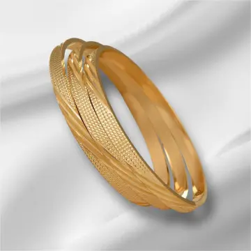 غويشه ذهب عيار 21 من اللؤلؤة El Loaloa