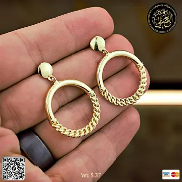 حلق ذهب عيار 18 من DJM