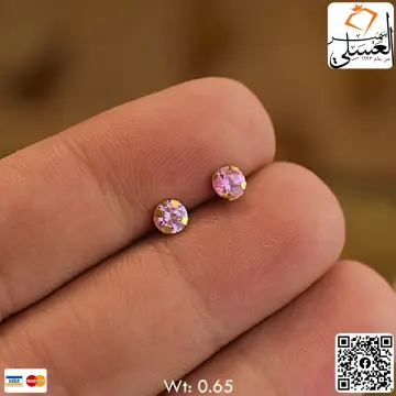 حلق ذهب عيار 18