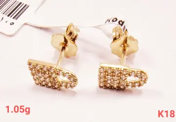 حلق ذهب عيار 18 من كينج جولد King gold