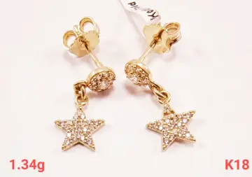 حلق ذهب عيار 18 من كينج جولد King gold