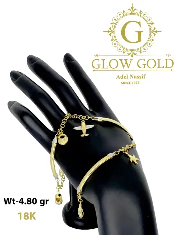 انسيال ذهب عيار 18 من جلو جولد Glow Gold