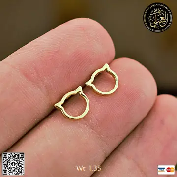 حلق ذهب عيار 18 من DJM