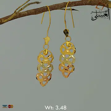 حلق ذهب عيار 21