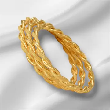 غويشه ذهب عيار 21 من اللؤلؤة El Loaloa