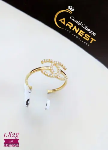 خاتم ذهب عيار 18 من كينج جولد King gold