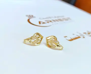 حلق ذهب عيار 18 من اندريا وجورج Andrea&George