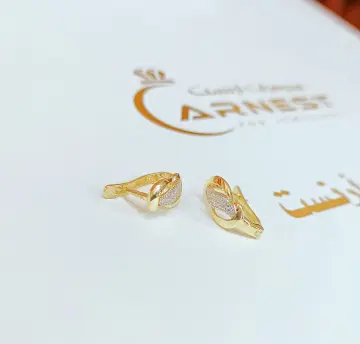 حلق ذهب عيار 18 من اندريا وجورج Andrea&George
