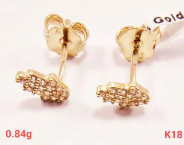 حلق ذهب عيار 18 من كينج جولد King gold