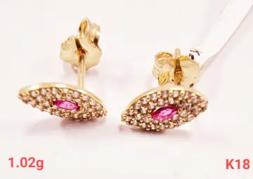 حلق ذهب عيار 18 من كينج جولد King gold