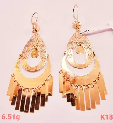 حلق ذهب عيار 18