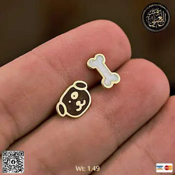 حلق ذهب عيار 18 من DJM