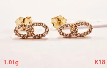 حلق ذهب عيار 18 من كينج جولد King gold