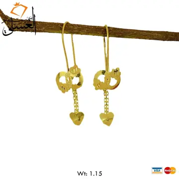 حلق ذهب عيار 21