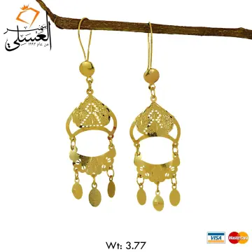 حلق ذهب عيار 21