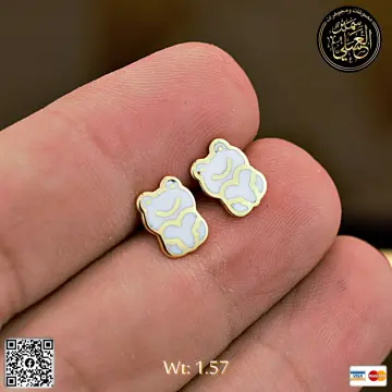 حلق ذهب عيار 18 من DJM