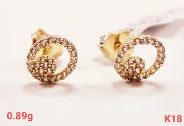 حلق ذهب عيار 18 من كينج جولد King gold