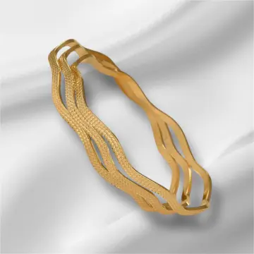 غويشه ذهب عيار 21 من اللؤلؤة El Loaloa