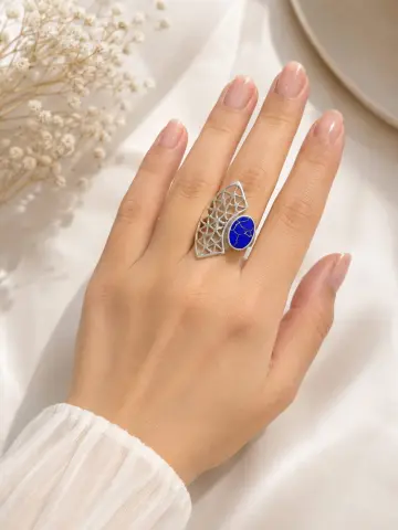 خاتم حريمى فضة عيار 925