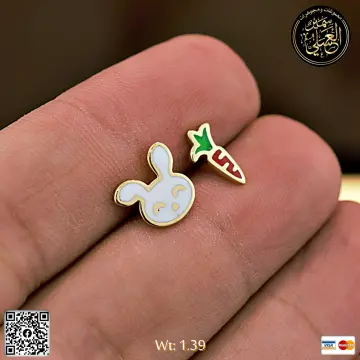 حلق ذهب عيار 18 من DJM
