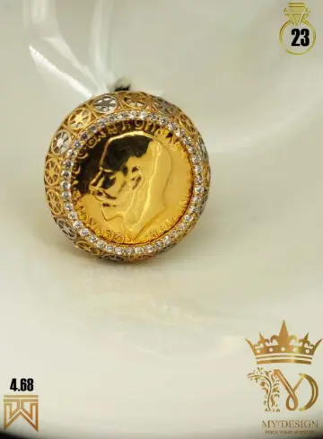 خاتم ذهب عيار 18 من اللؤلؤة El Loaloa