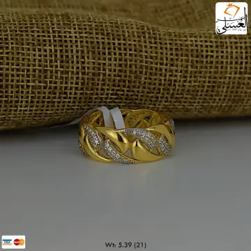دبل زفاف ذهب عيار 18 من كينج جولد King gold
