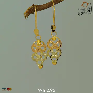حلق ذهب عيار 21